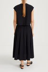 Jayla top cropped boxy short sleeved seersucker black stylein back image