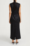 black skirt satin stylein bondeno back