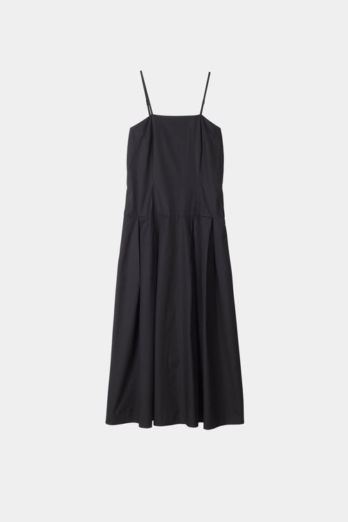 Jolina dress a line pleated skirt straps black stylein front image