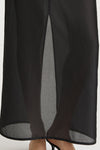 Black maxi transparent skirt stylein front close up model image