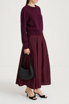 burgundy knitted sweater stylein haven side