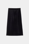 Claudi long skirt maxi velvet slight flare black stylein packshot