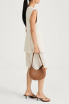 Balina cream crepe vest stylein side model image