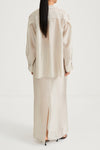Cream transparent shirt stylein briza back model image