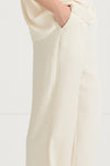 Cream trousers stylein meike side close up model image