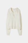 cream v-neck collar sweater stylein harmony packshot