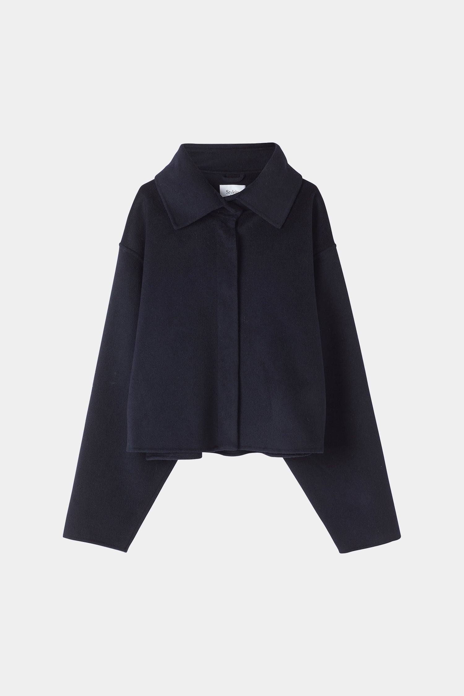 navy jacket short wool stylein teano packshot