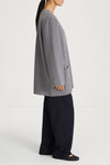 SEMI-LONG DOUBLE-FACED WOOL COAT - TARA MID GREY