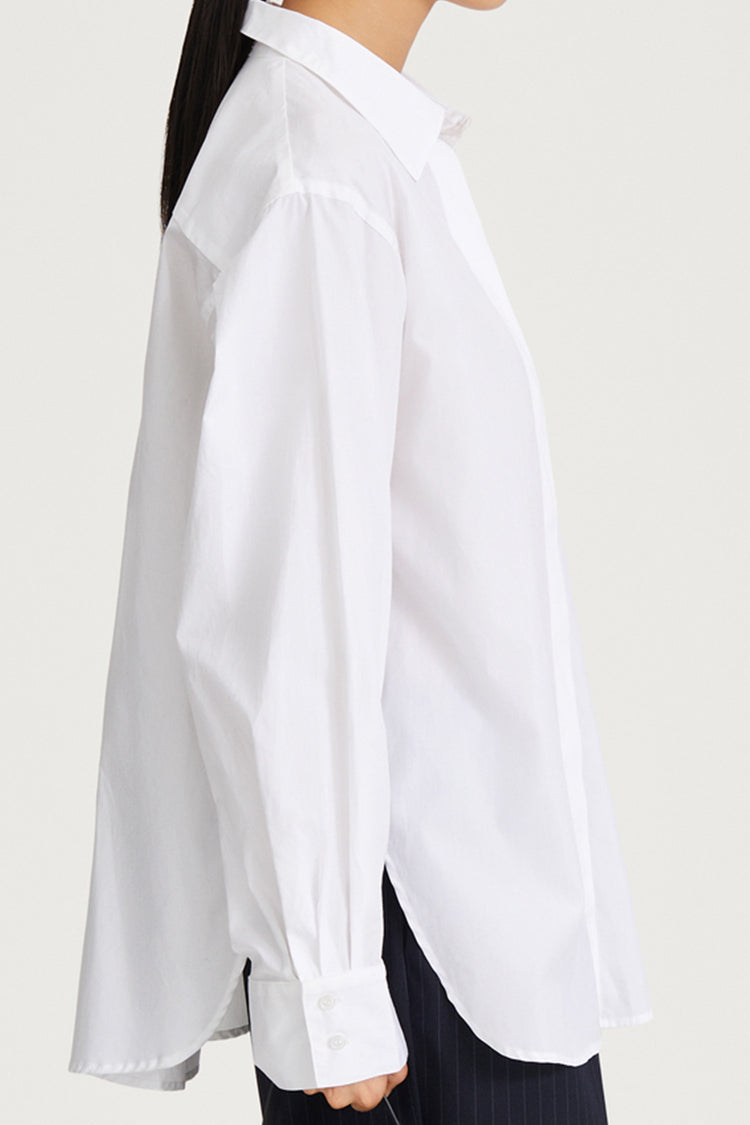 jansell cotton shirt white womenswear stylein detail