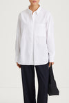 jansell cotton shirt white womenswear stylein close up