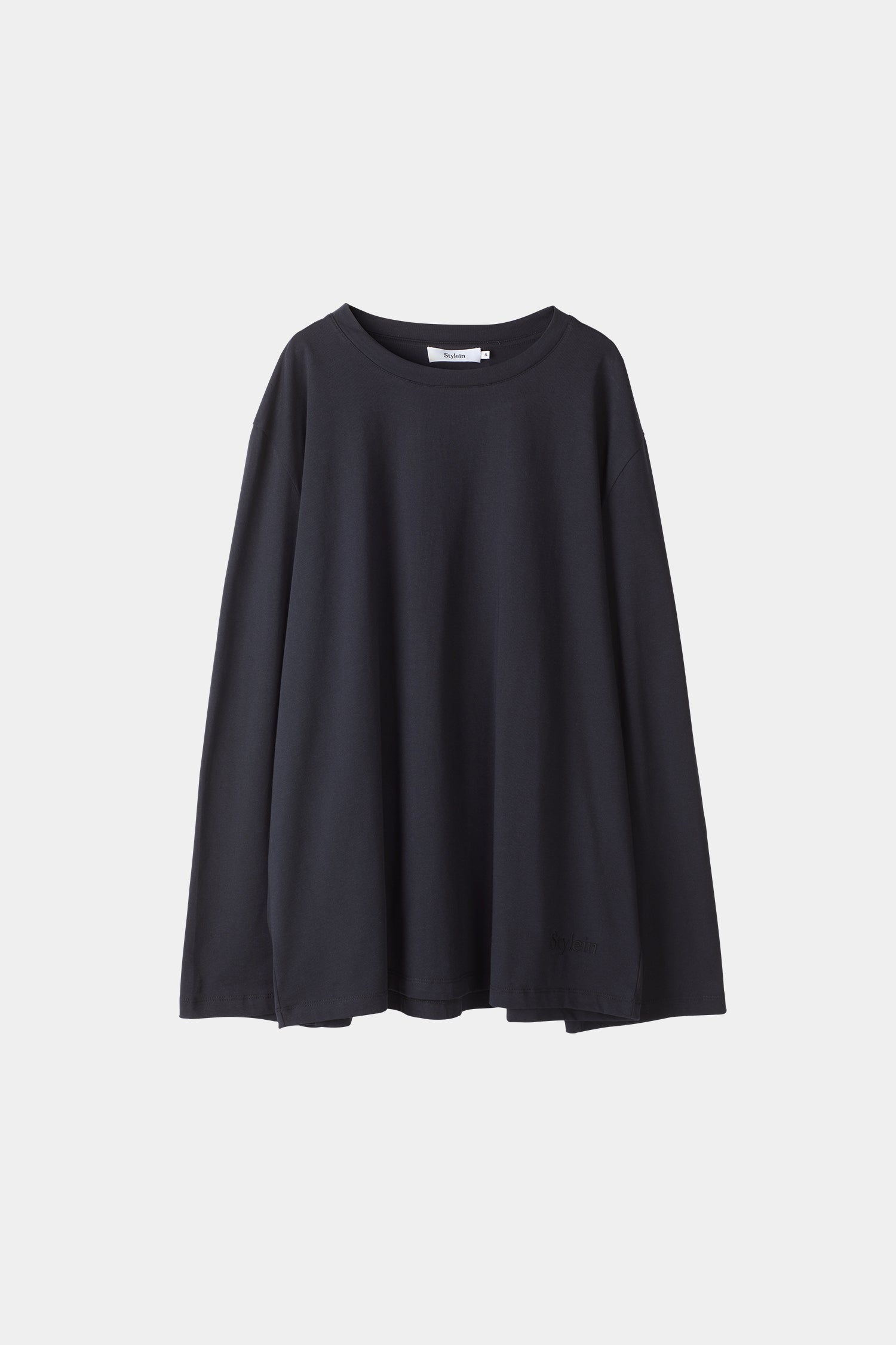 OVERSIZED COTTON LONG SLEEVE TOP - JIM BLACK