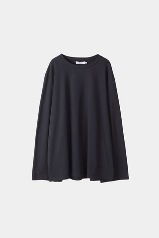 OVERSIZED COTTON LONG SLEEVE TOP - JIM BLACK