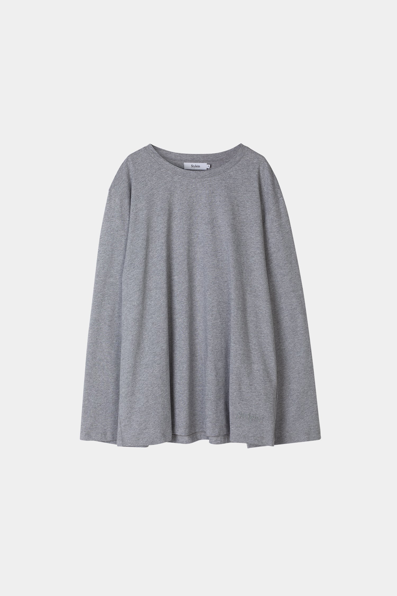 OVERSIZED COTTON LONG SLEEVE TOP - JIM GREY