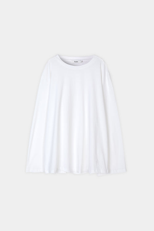 OVERSIZED COTTON LONG SLEEVE TOP - JIM WHITE