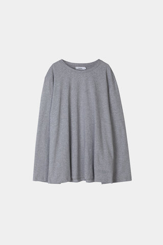 OVERSIZED COTTON LONG SLEEVE TOP - JIM GREY