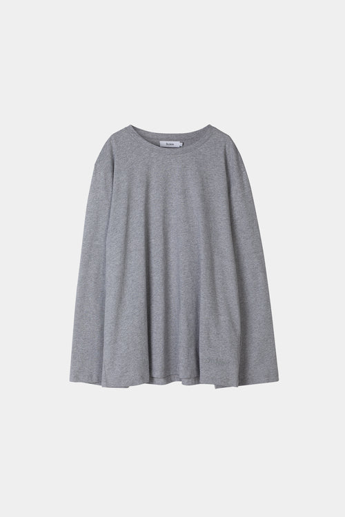 OVERSIZED COTTON LONG SLEEVE TOP - JIM GREY
