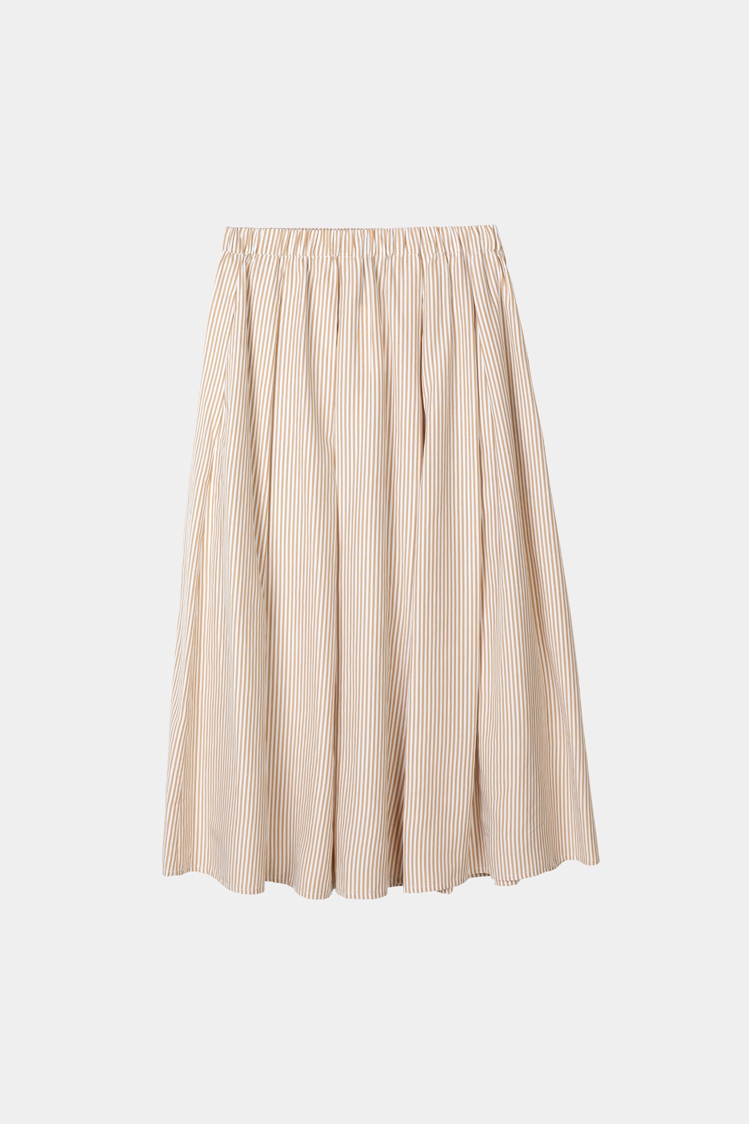 A-LINE MIDI SKIRT - JORINA GOLD/WHITE STRIPE