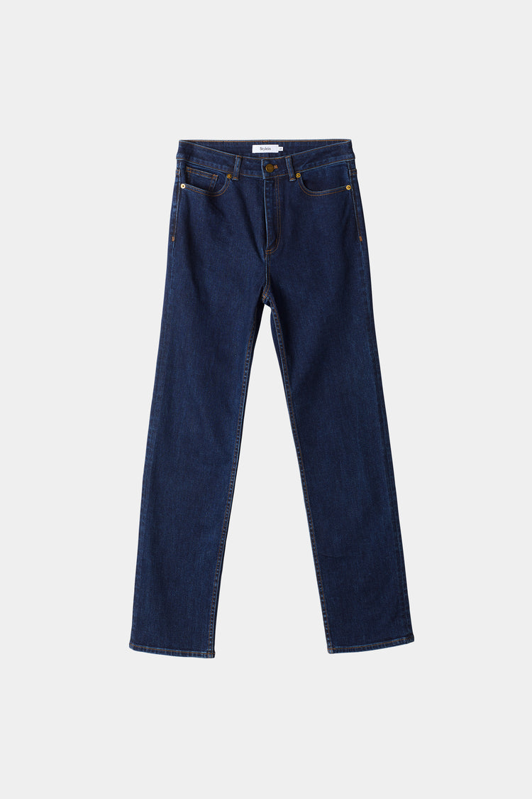 slim-fit high waist dark blue denim kaden stylein packshot
