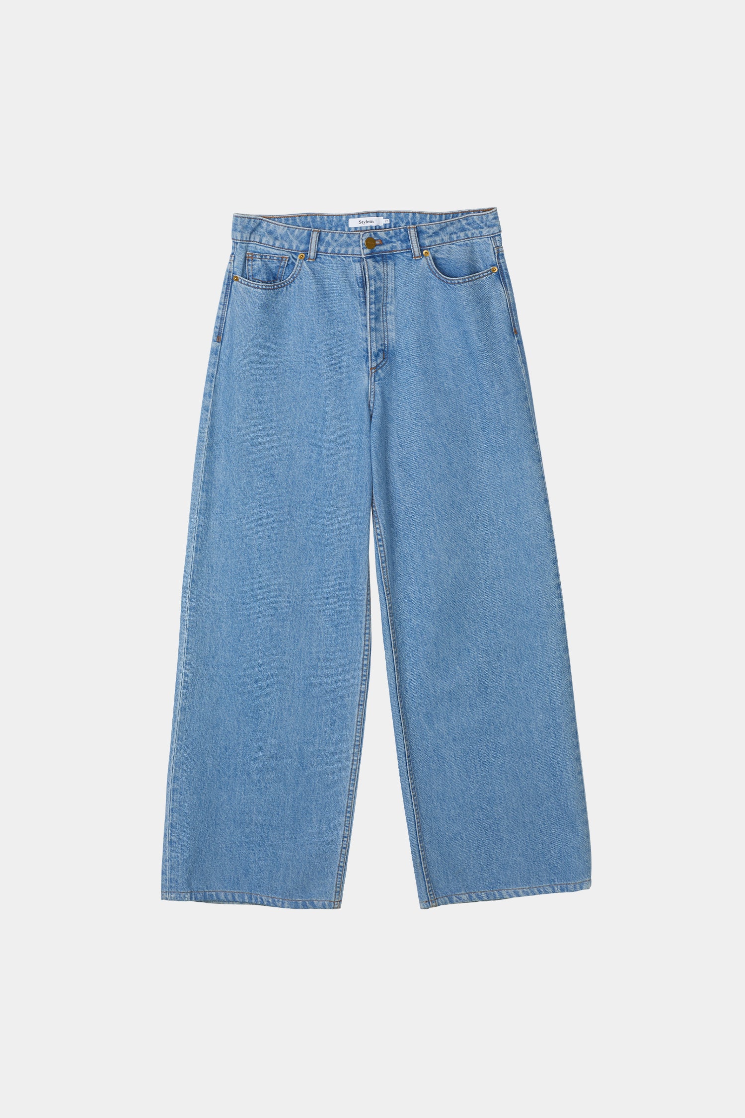Kayne 90's blue wide leg denim stylein packshot