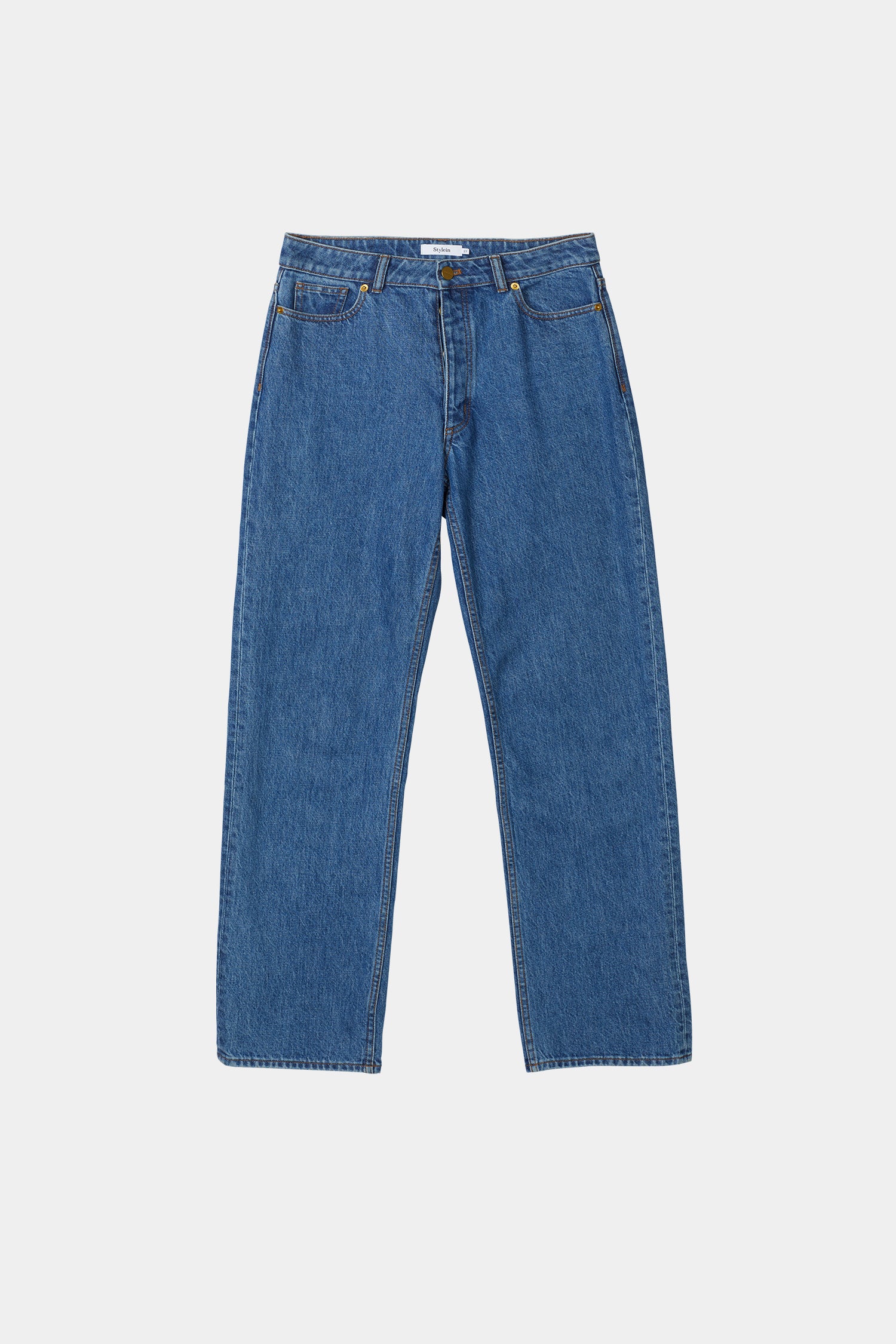 Kim mid blue loose fit low waist denim stylein packshot