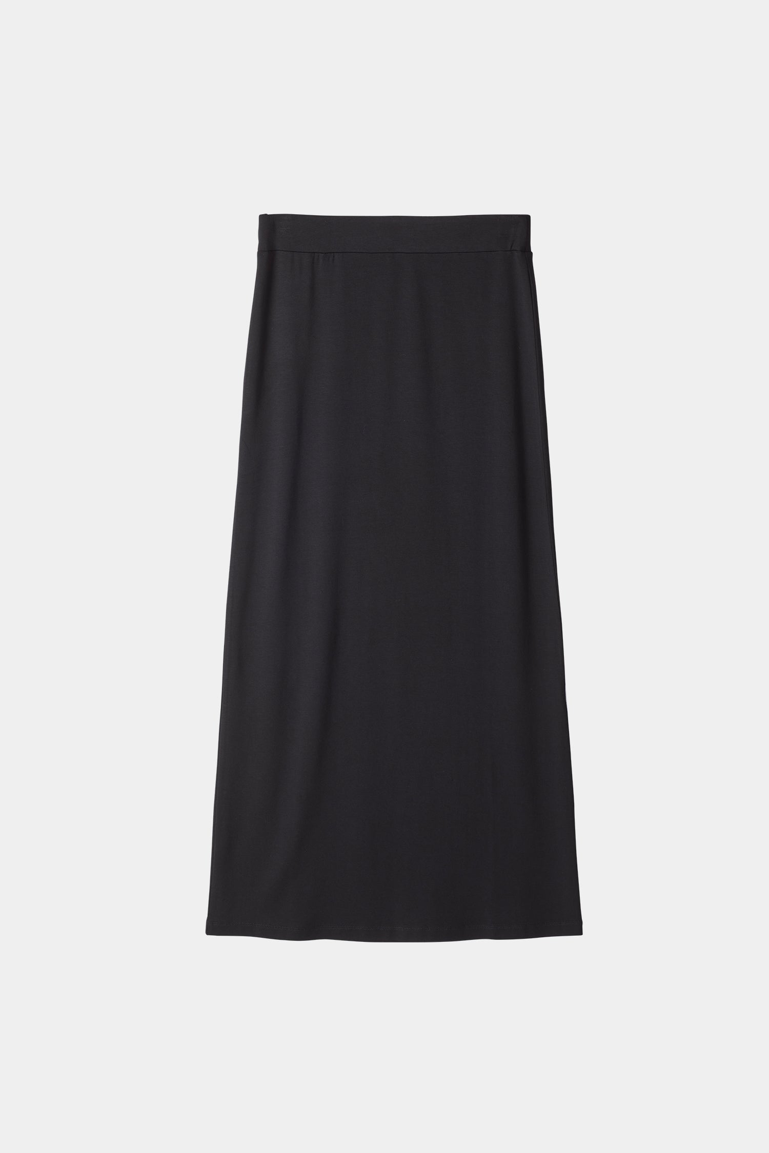 Claudi long skirt jersey subtly flared black stylein packshot