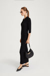 Pomerola skirt maxi fine knit black stylein side image