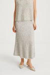 Nanie skirt long light grey mohair stylein front image