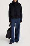 navy jacket short wool stylein teano model image