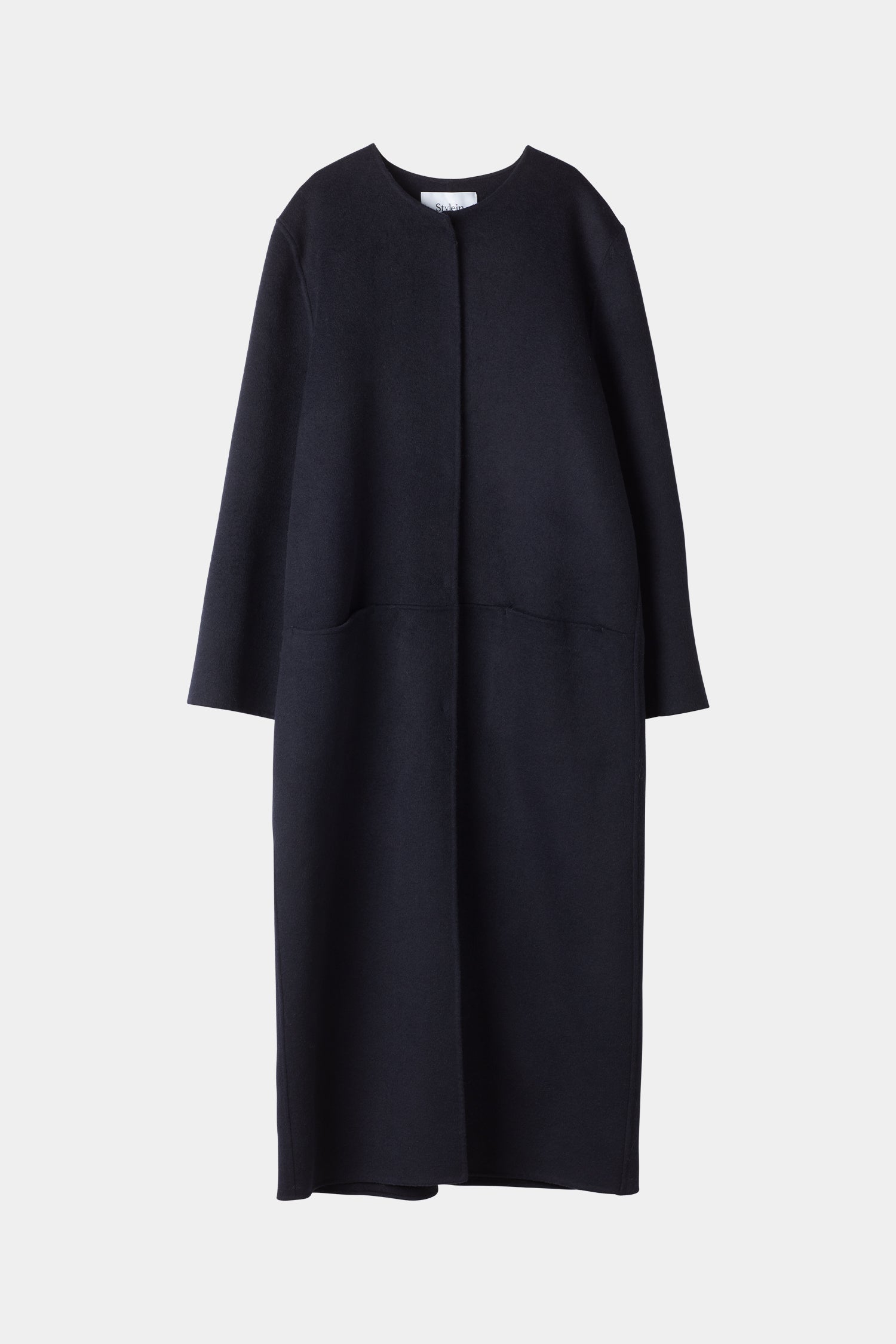 navy wool coat long stylein talani packshot