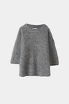 SHORT SLEEVE MOHAIR SWEATER - NEMY GREY