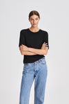 nickie top tshirt black stylein front
