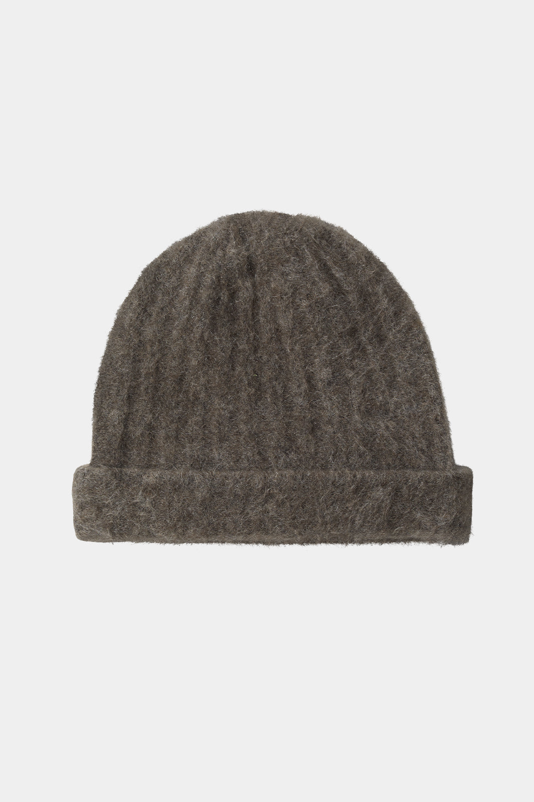 ALPACA BLEND BEANIE - NORE DARK BROWN