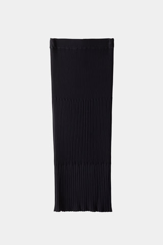 Perina skirt rib knitted mid length black stylein packshot