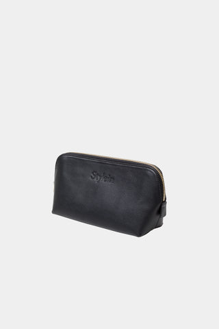 VEGAN LEATHER COSMETIC BAG - YANI MINI BLACK STRUCTURED