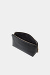VEGAN LEATHER COSMETIC BAG - YANI MINI BLACK STRUCTURED