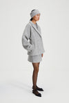 Halle skirt mini boucle subtly flared grey stylein side image