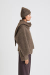 ALPACA BLEND BEANIE - NORE DARK BROWN