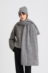 Nea scarf wide mohair blend grey stylein front image