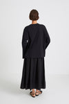 OVERSIZED COTTON LONG SLEEVE TOP - JIM BLACK