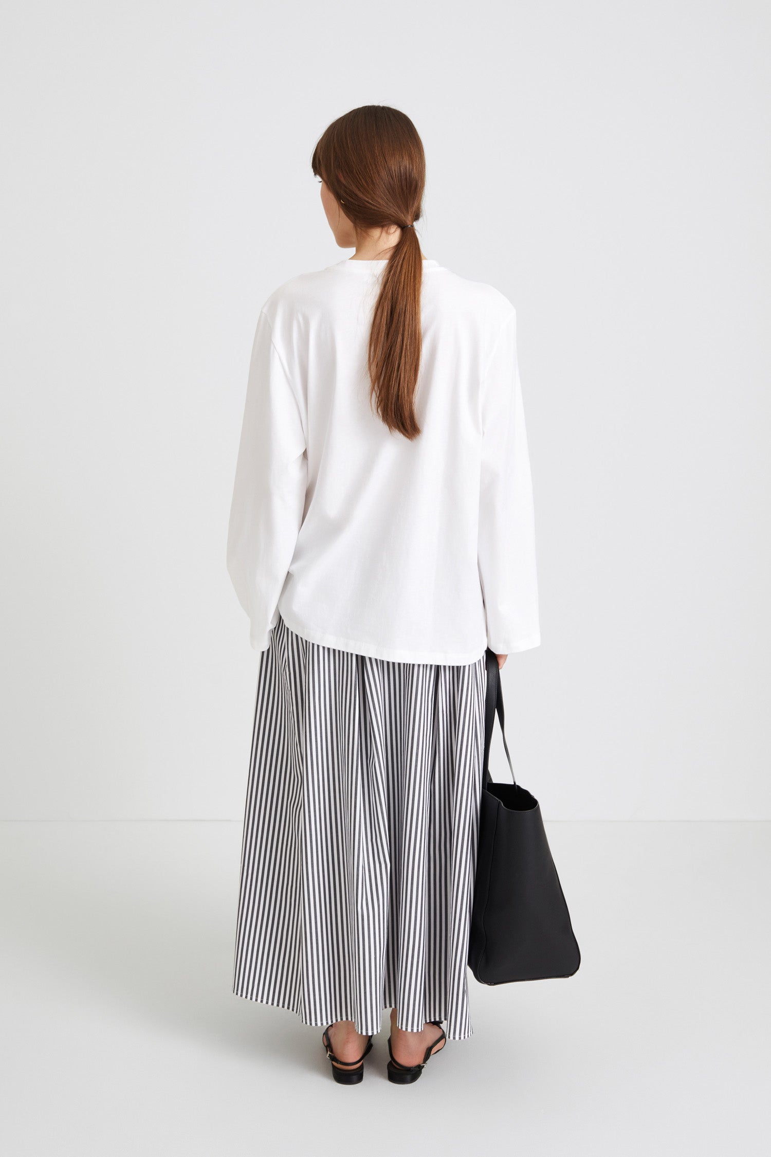 OVERSIZED COTTON LONG SLEEVE TOP - JIM WHITE