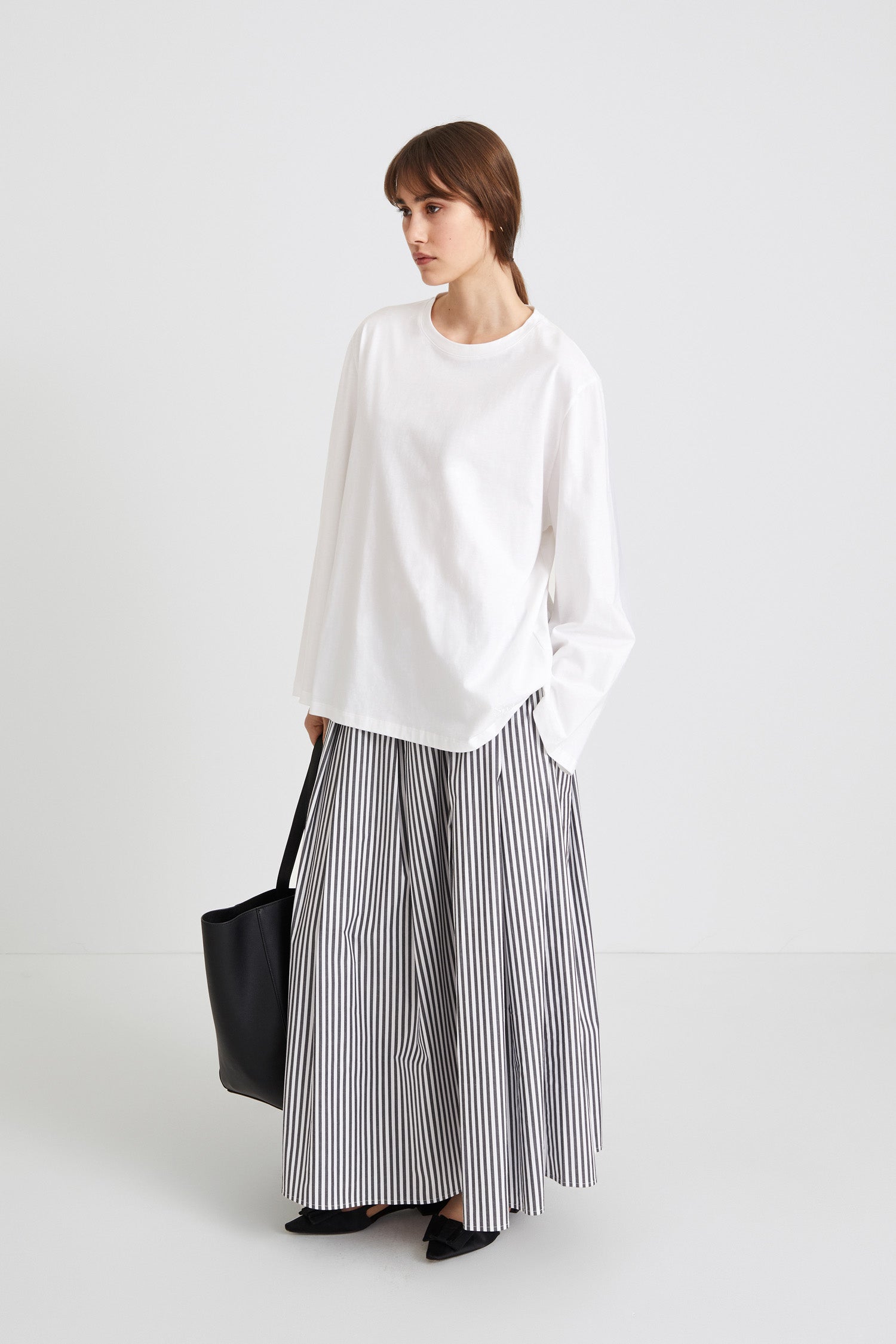 OVERSIZED COTTON LONG SLEEVE TOP - JIM WHITE