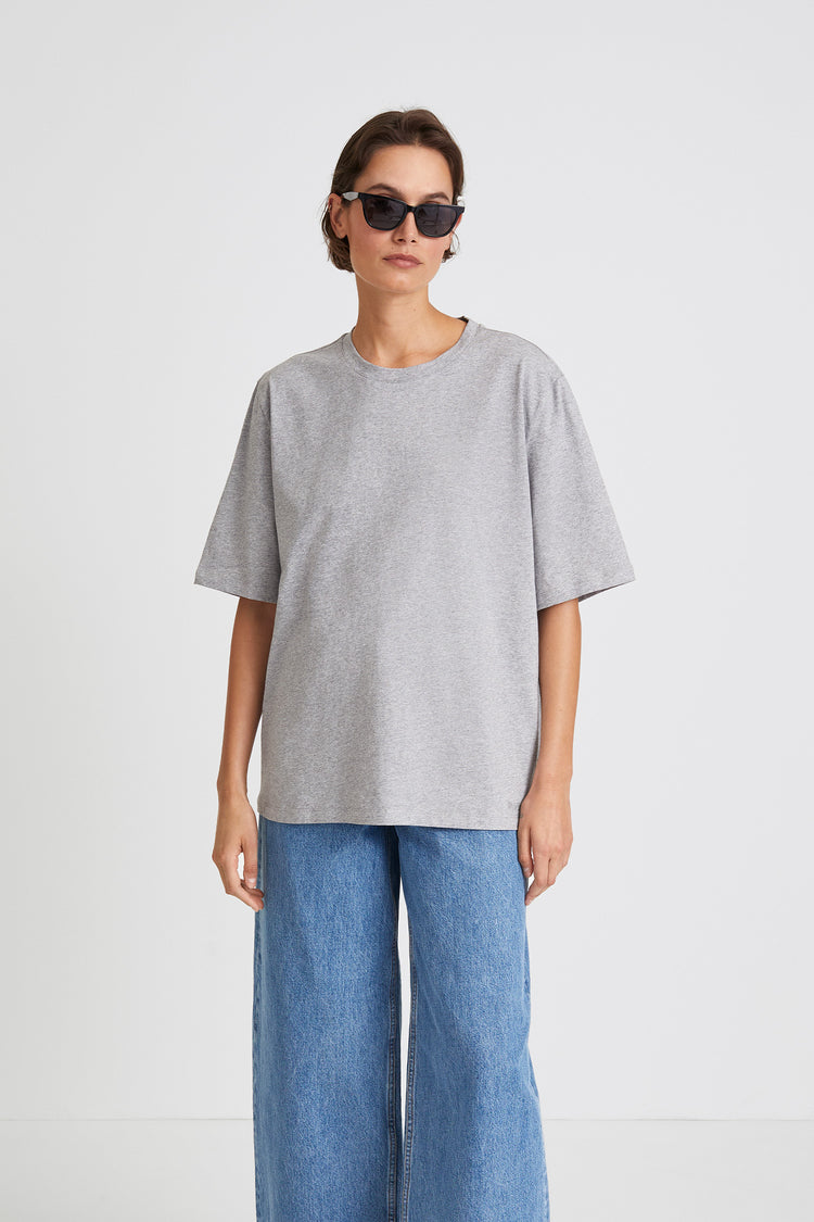 OVERSIZED COTTON T-SHIRT - JIM GREY