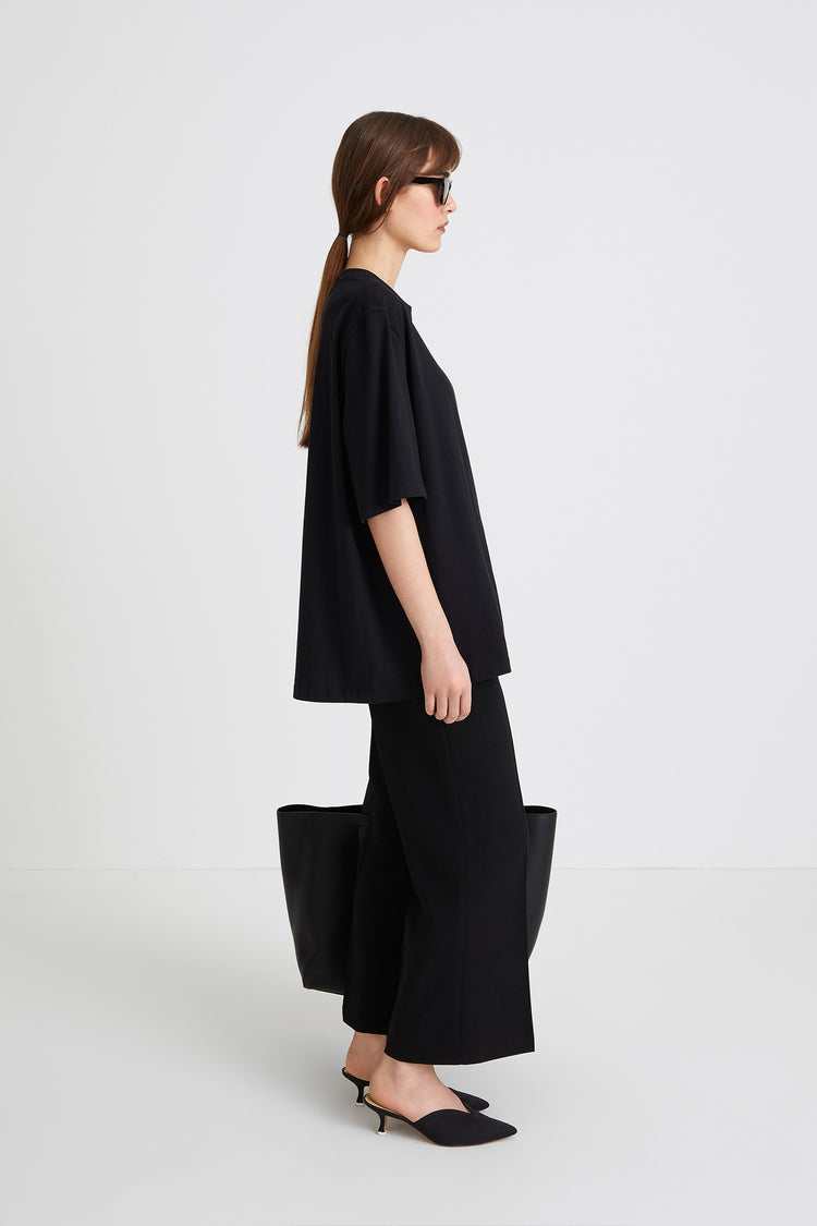 OVERSIZED COTTON T-SHIRT - JIM BLACK