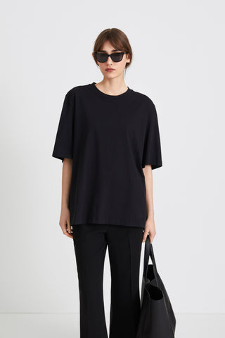 OVERSIZED COTTON T-SHIRT - JIM BLACK