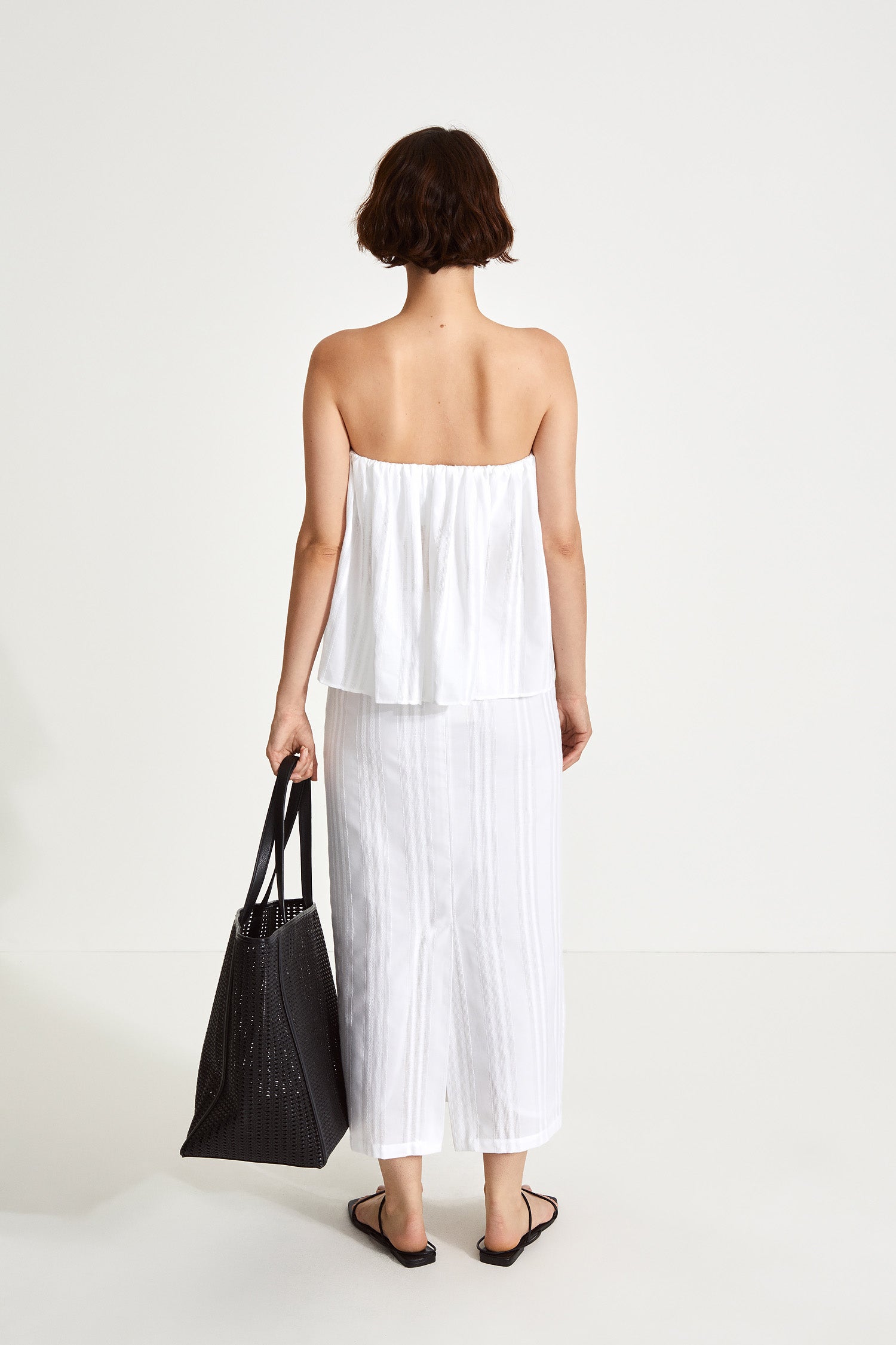 Jesolo top bandeau crochet pattern white stylein back image