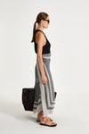 JACQUARD SARONG - YORK BLACK & CREAM
