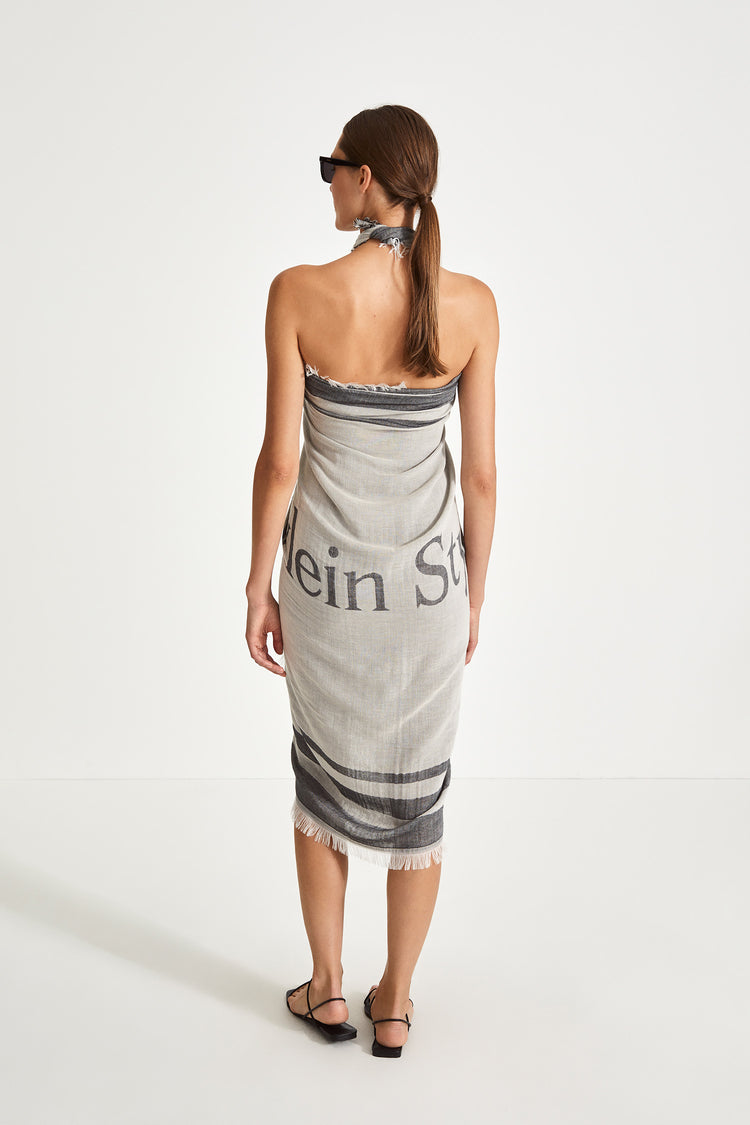 JACQUARD SARONG - YORK BLACK & CREAM