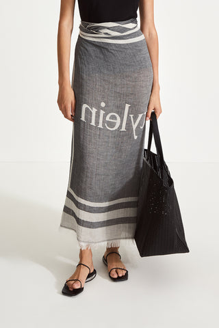 JACQUARD SARONG - YORK BLACK & CREAM