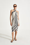 JACQUARD SARONG - YORK BLACK & CREAM