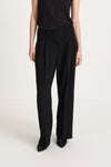 RELAXED PLEATED TROUSERS - BLAKE BLACK